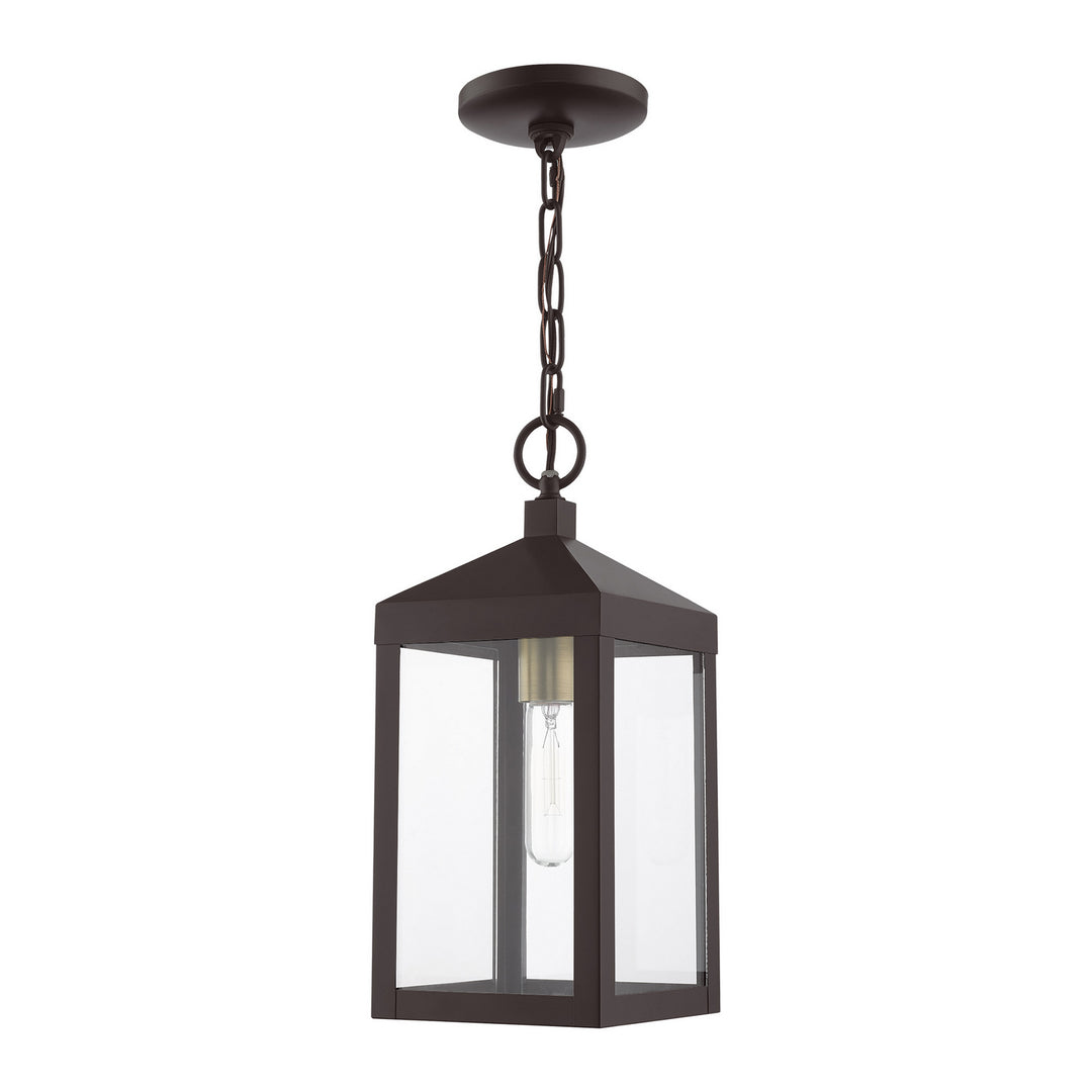 Livex Lighting 20591-07  Nyack Outdoor Bronze W/ Antique Brass Cluster