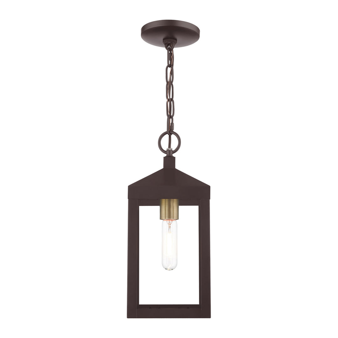Livex Lighting 20591-07  Nyack Outdoor Bronze W/ Antique Brass Cluster