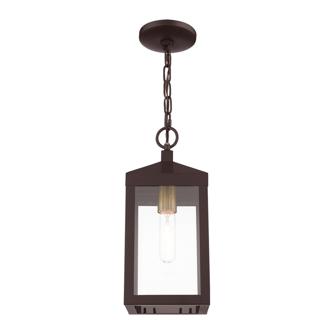 Livex Lighting 20591-07  Nyack Outdoor Bronze W/ Antique Brass Cluster