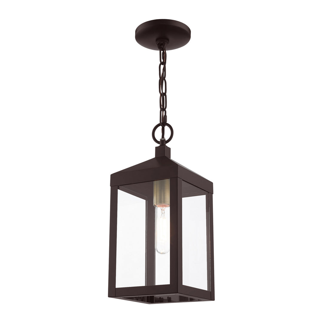 Livex Lighting 20591-07  Nyack Outdoor Bronze W/ Antique Brass Cluster