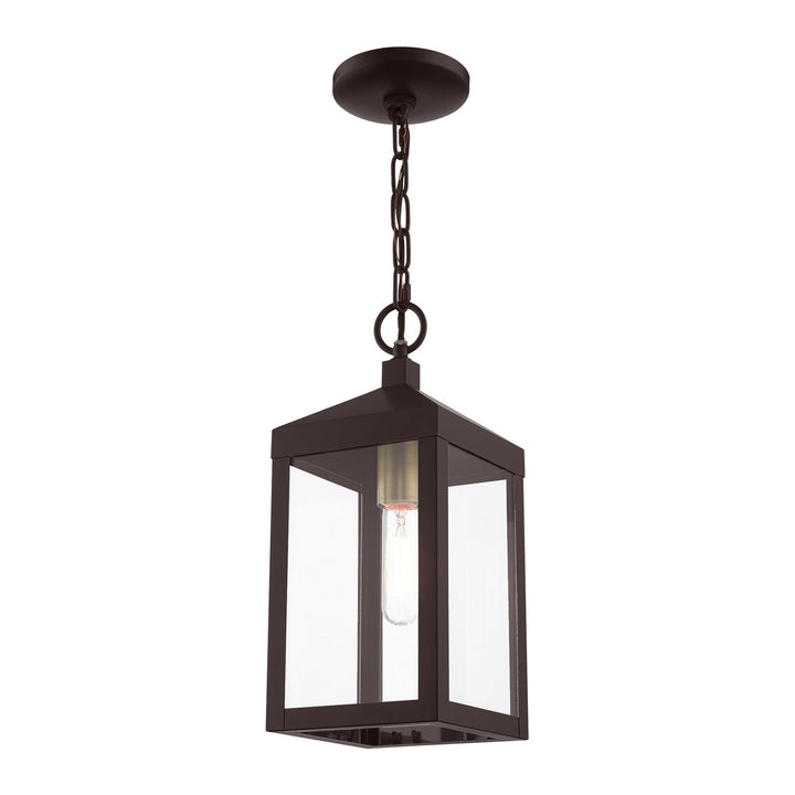 Livex Lighting 20591-07  Nyack Outdoor Bronze W/ Antique Brass Cluster