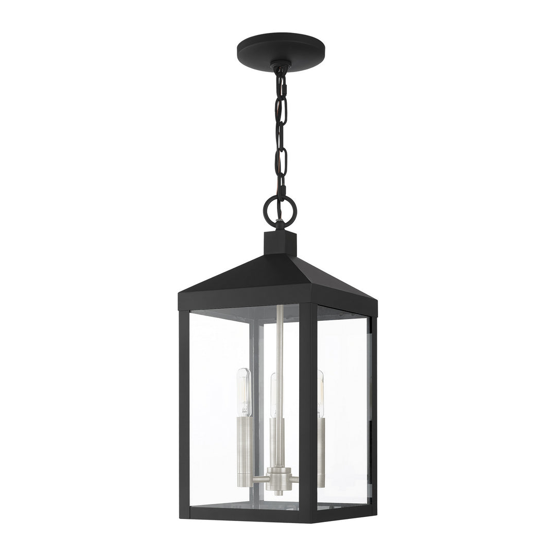 Livex Lighting 20593-04  Nyack Outdoor Black W/ Brushed Nickel Cluster