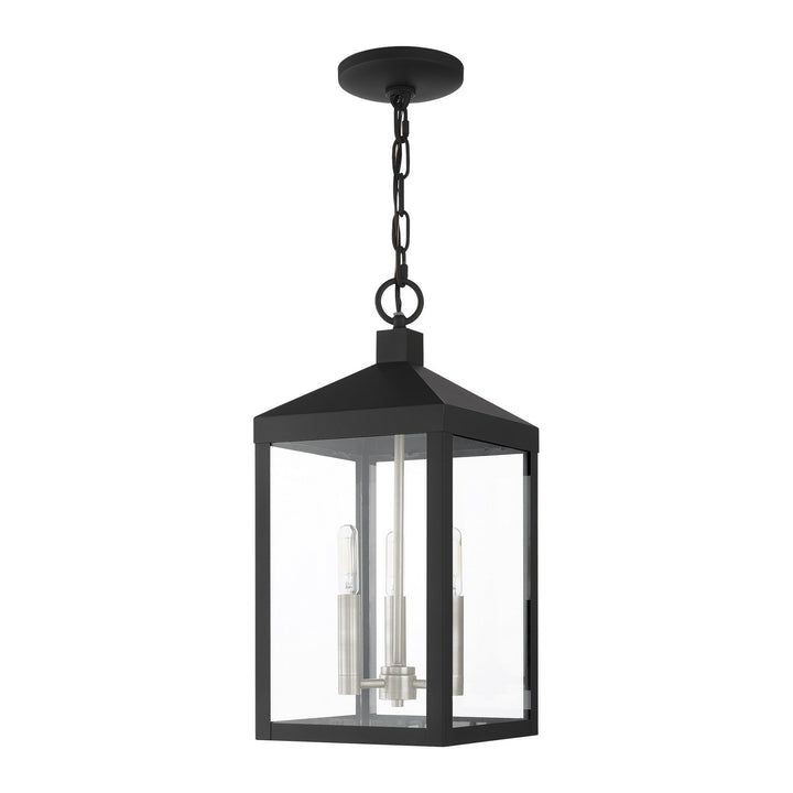 Livex Lighting 20593-04  Nyack Outdoor Black W/ Brushed Nickel Cluster
