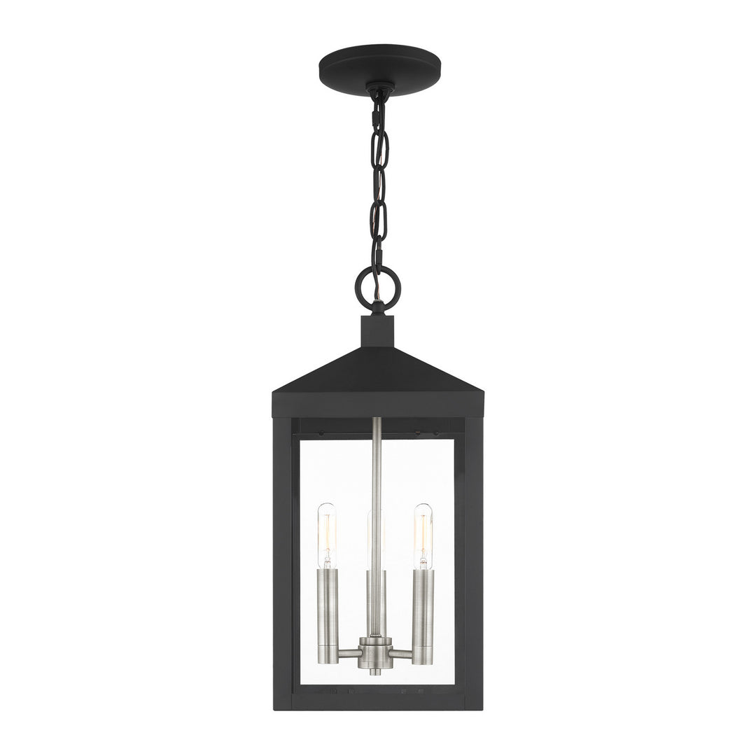 Livex Lighting 20593-04  Nyack Outdoor Black W/ Brushed Nickel Cluster