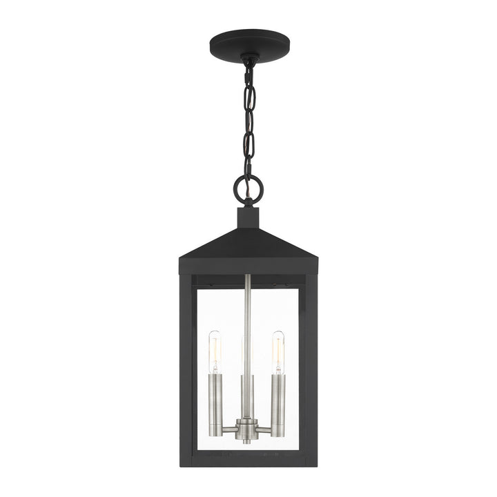 Livex Lighting 20593-04  Nyack Outdoor Black W/ Brushed Nickel Cluster