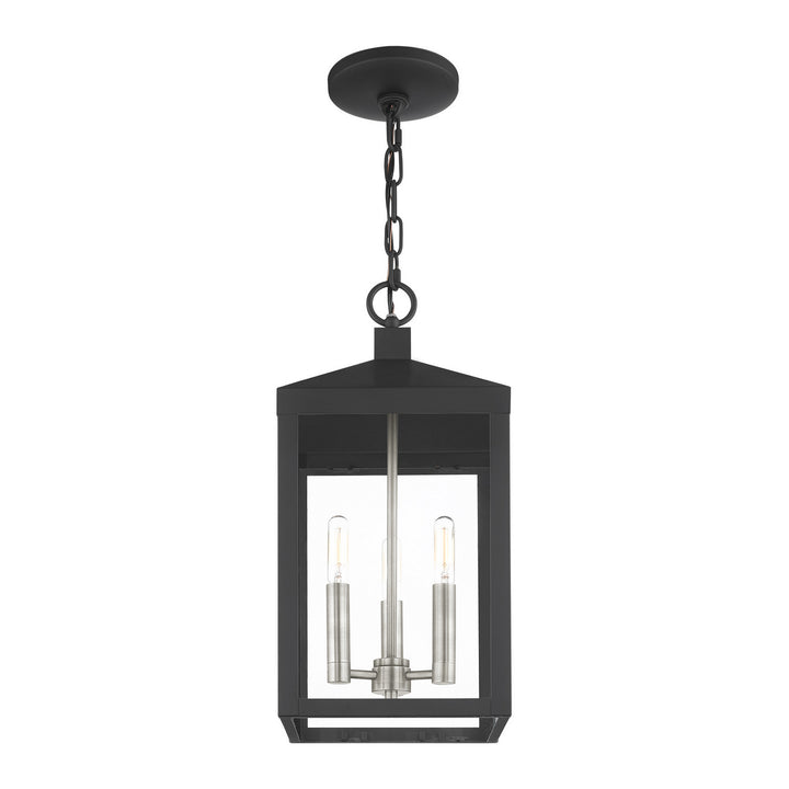 Livex Lighting 20593-04  Nyack Outdoor Black W/ Brushed Nickel Cluster