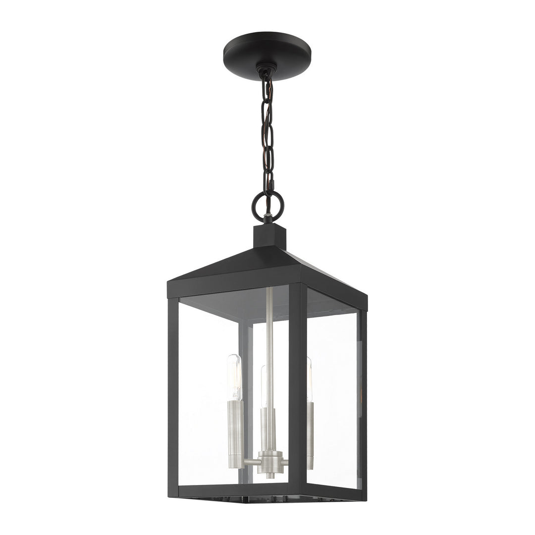 Livex Lighting 20593-04  Nyack Outdoor Black W/ Brushed Nickel Cluster