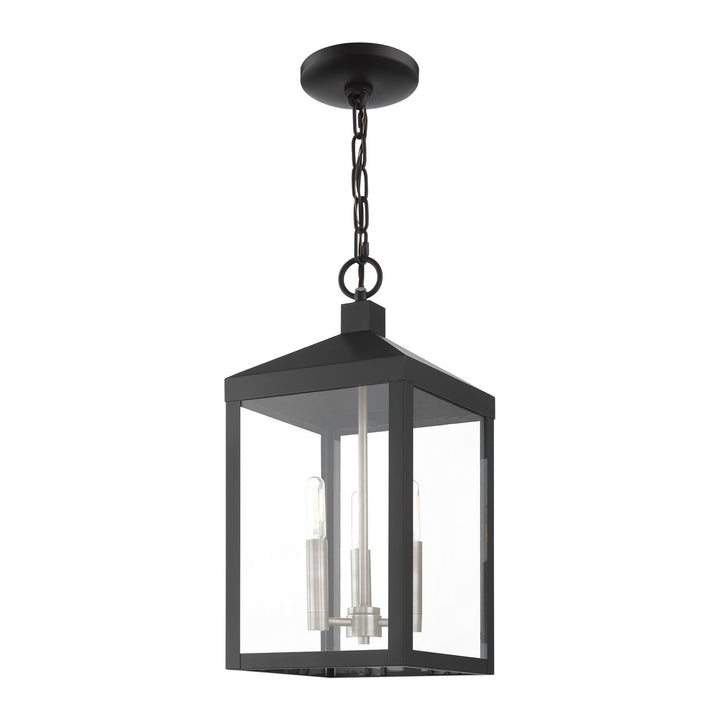 Livex Lighting 20593-04  Nyack Outdoor Black W/ Brushed Nickel Cluster