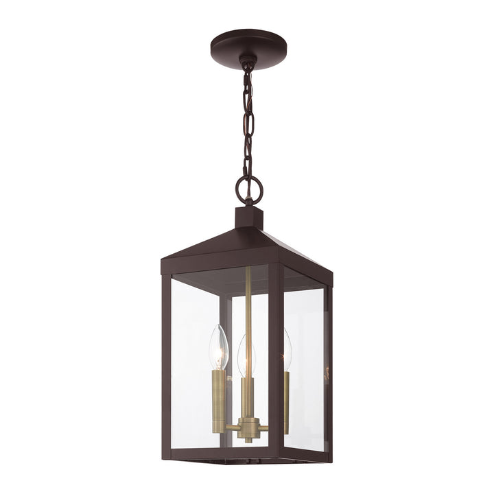 Livex Lighting 20593-07  Nyack Outdoor Bronze W/ Antique Brass Cluster