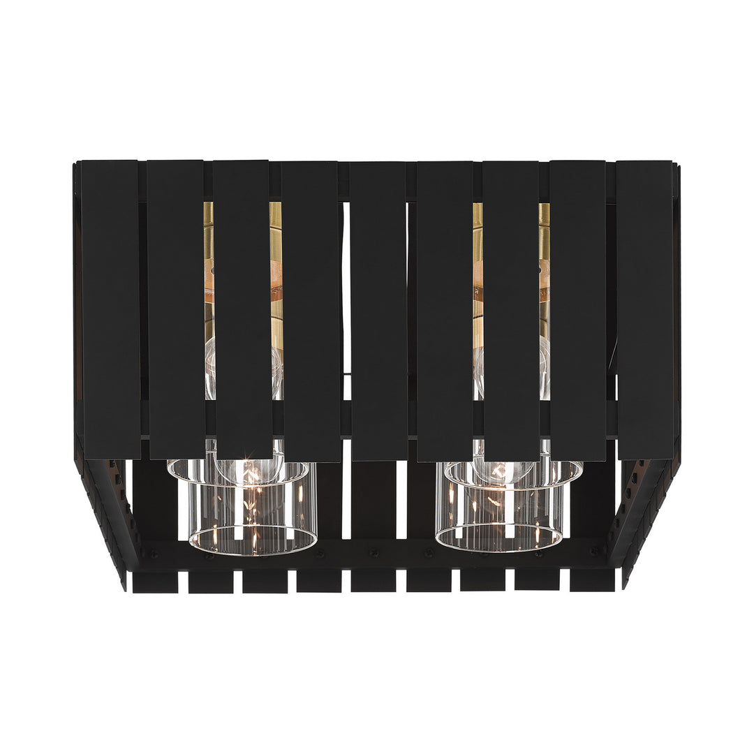 Livex Lighting 20754-04  Greenwich Outdoor Black W/ Satin Brasss