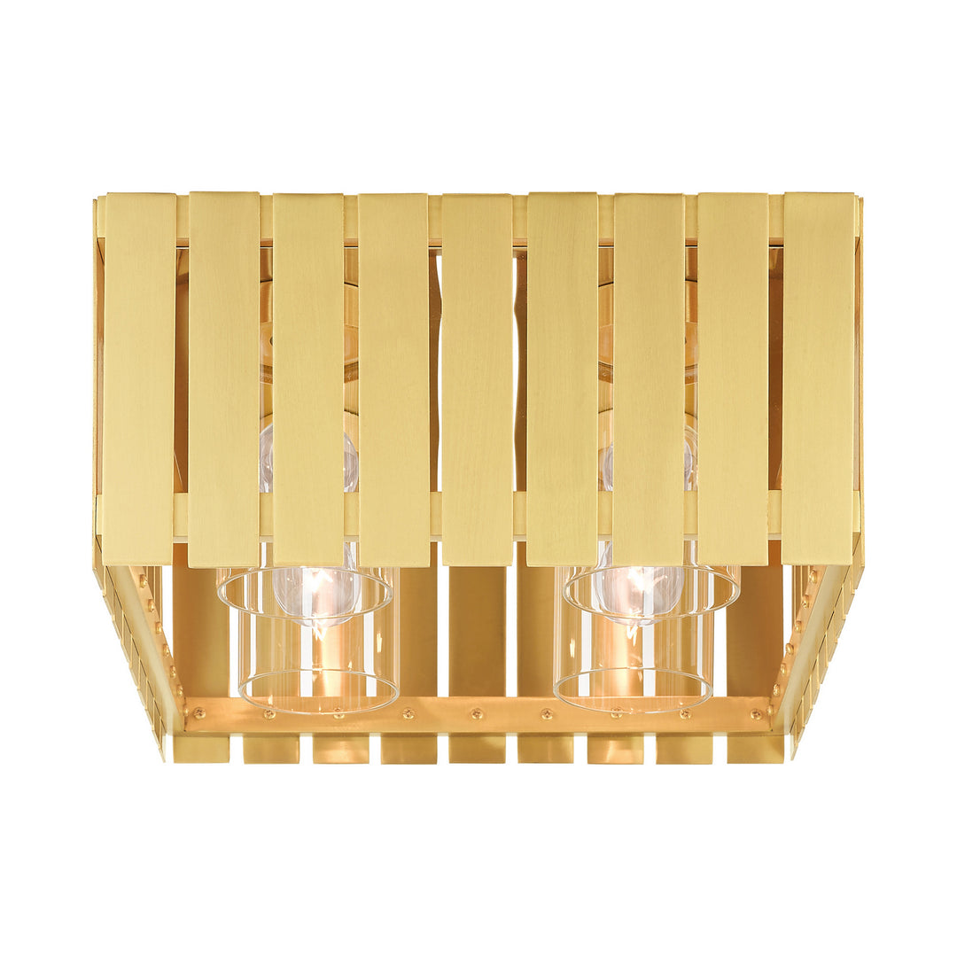 Livex Lighting 20754-12  Greenwich Outdoor Satin Brass