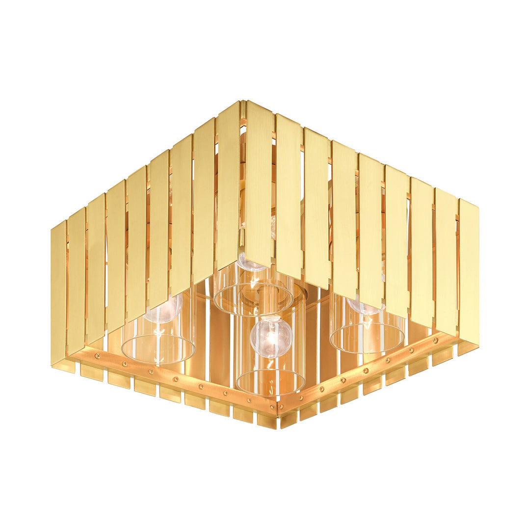 Livex Lighting 20754-12  Greenwich Outdoor Satin Brass