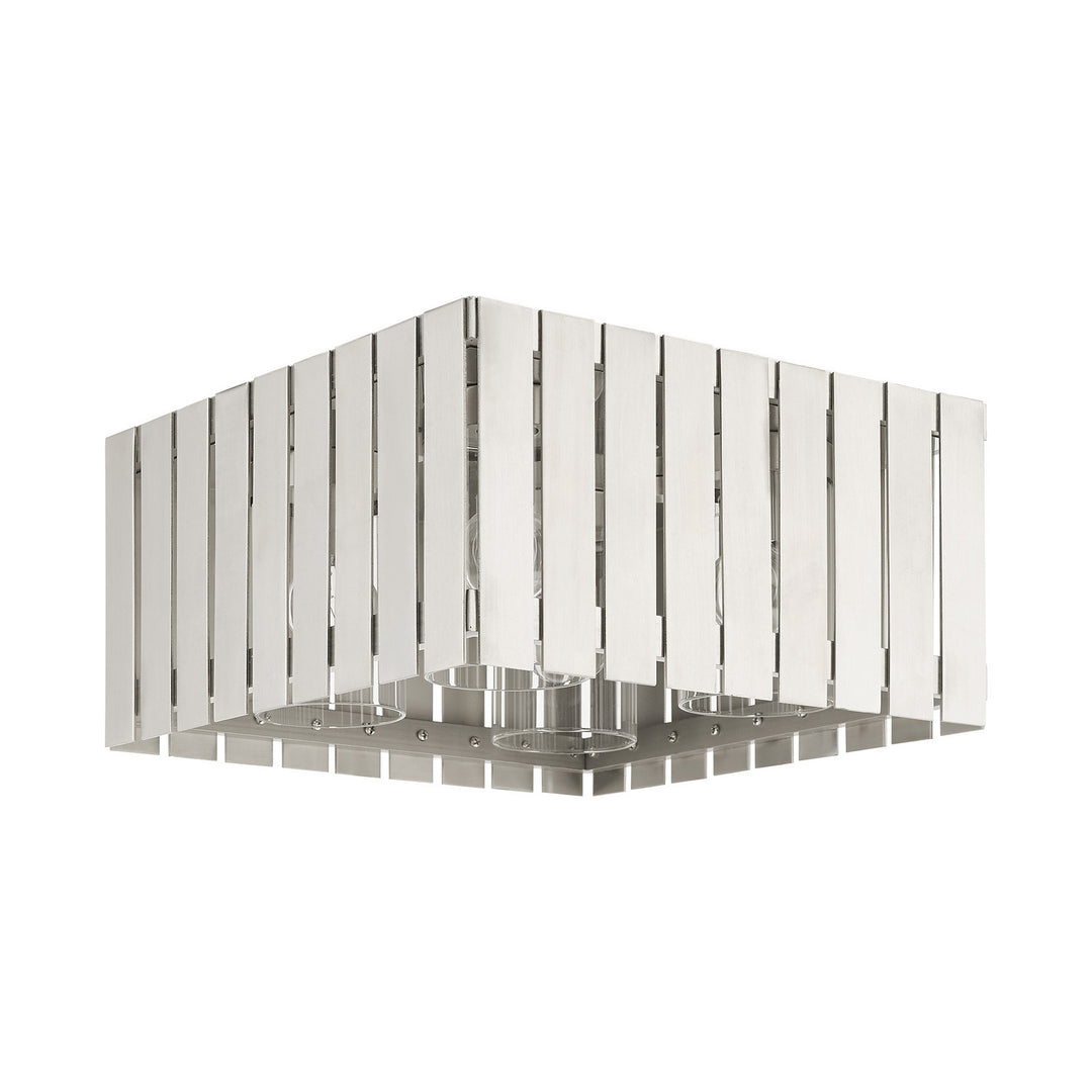 Livex Lighting 20754-91  Greenwich Outdoor Brushed Nickel