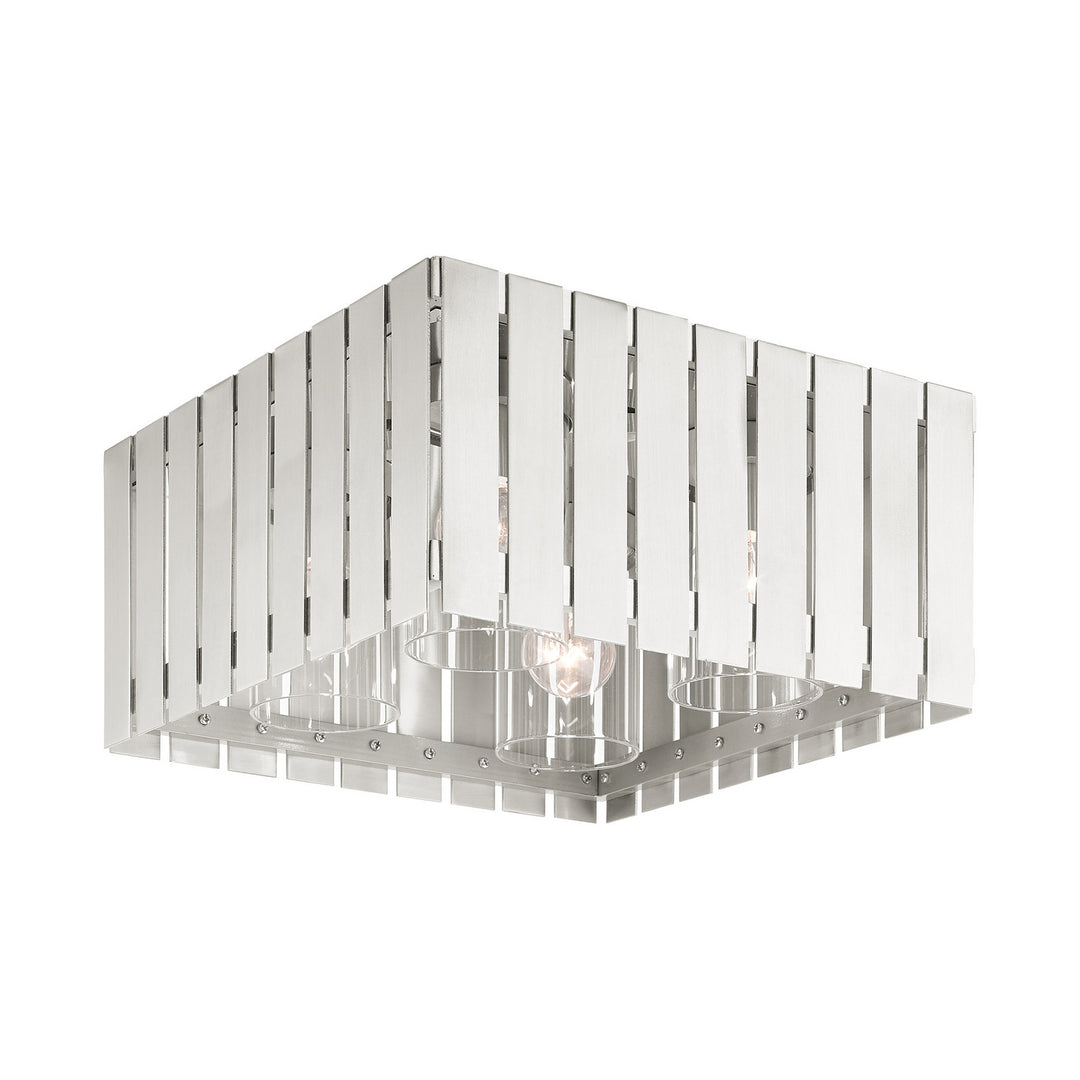 Livex Lighting 20754-91  Greenwich Outdoor Brushed Nickel