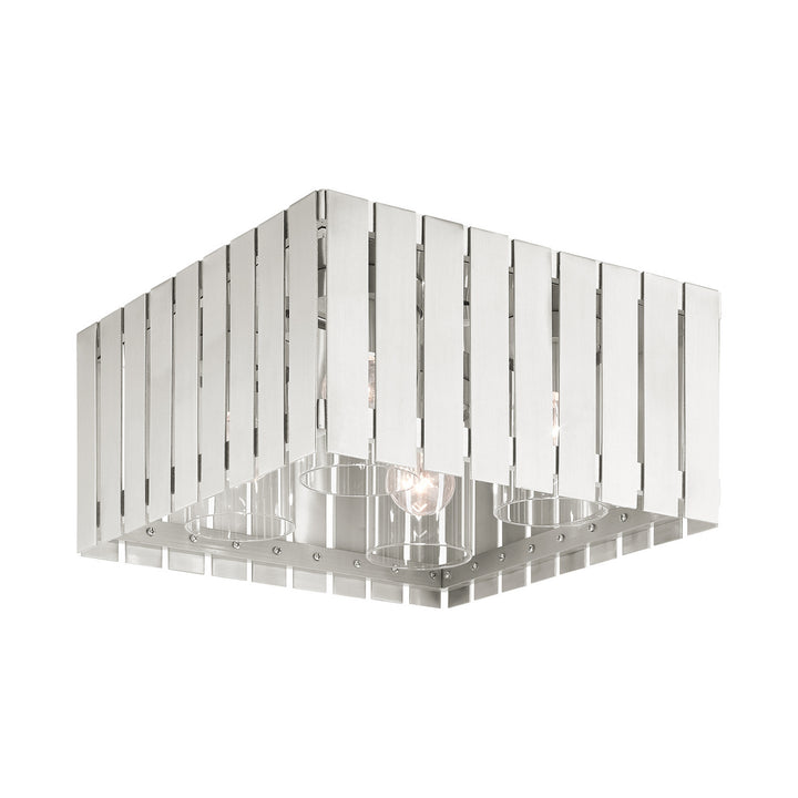 Livex Lighting 20754-91  Greenwich Outdoor Brushed Nickel