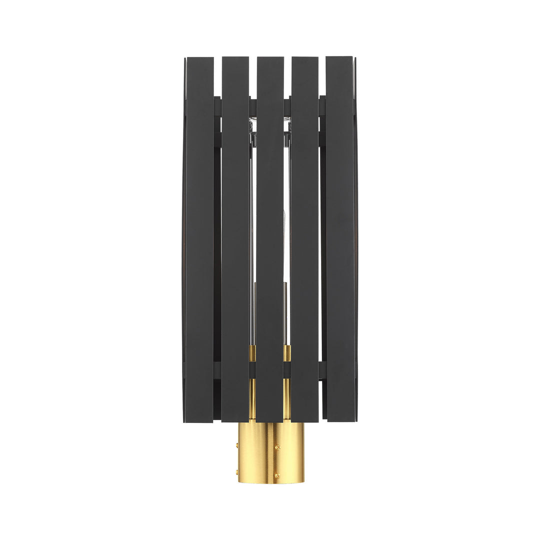 Livex Lighting 20756-04  Greenwich Outdoor Black W/ Satin Brasss
