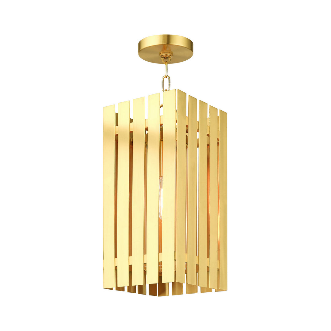 Livex Lighting 20757-12  Greenwich Outdoor Satin Brass