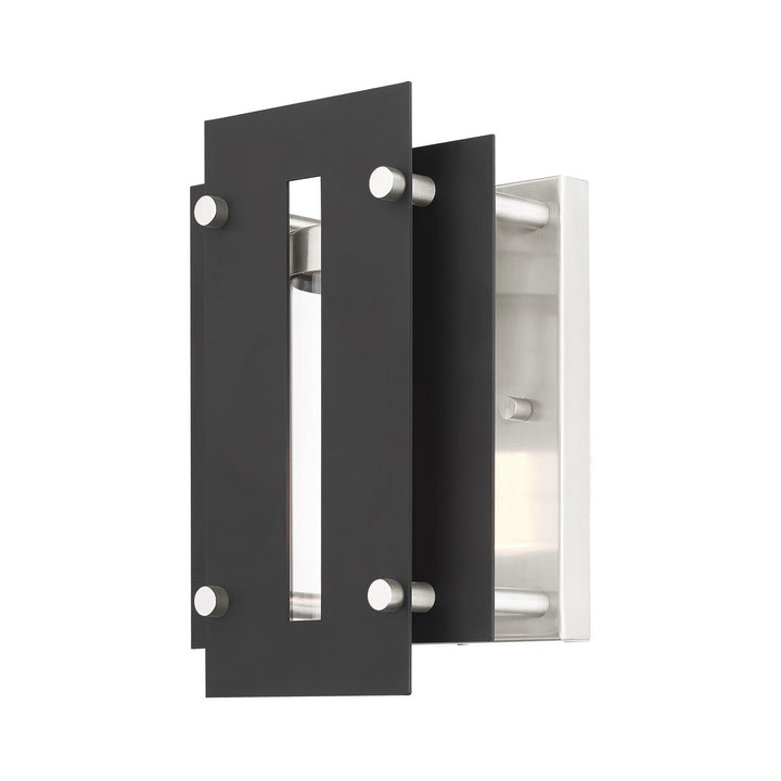 Livex Lighting 21771-04 Modern Utrecht Outdoor Black W/ Brushed Nickels