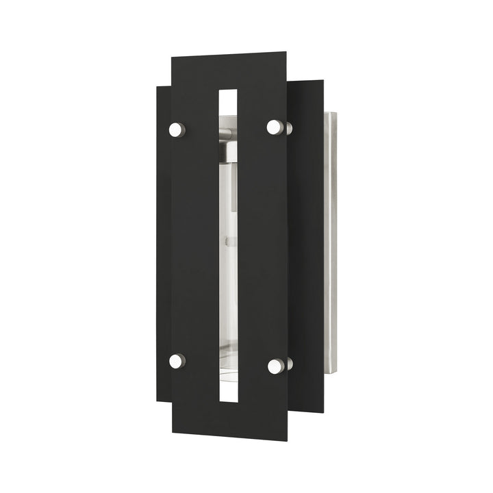 Livex Lighting 21772-04 Modern Utrecht Outdoor Black W/ Brushed Nickels