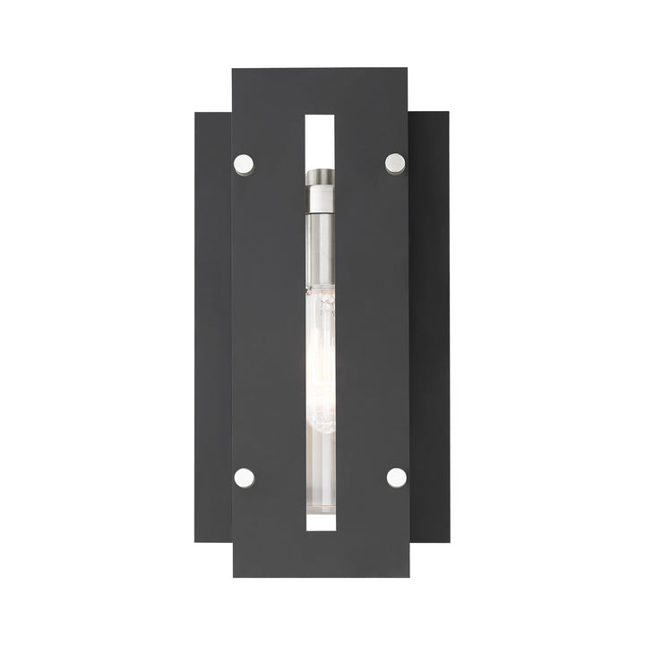 Livex Lighting 21772-04 Modern Utrecht Outdoor Black W/ Brushed Nickels
