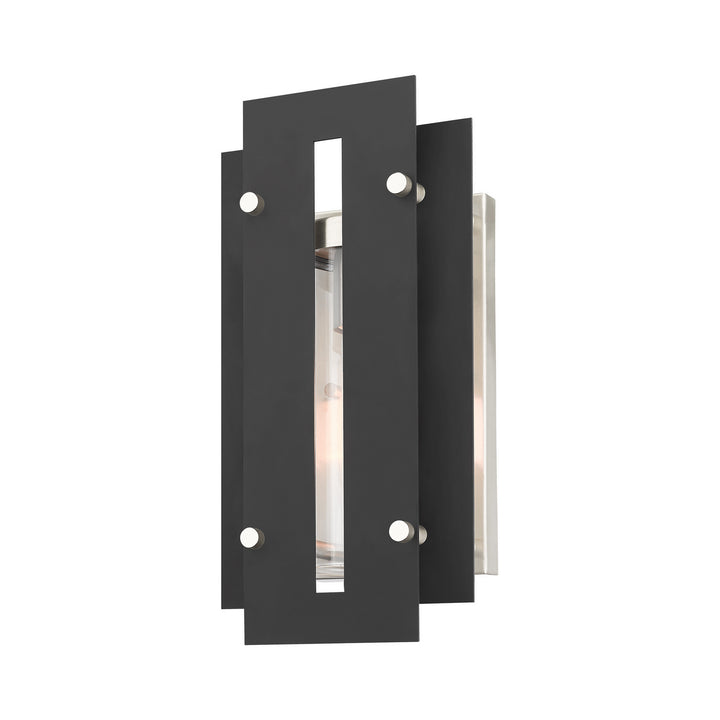 Livex Lighting 21772-04 Modern Utrecht Outdoor Black W/ Brushed Nickels