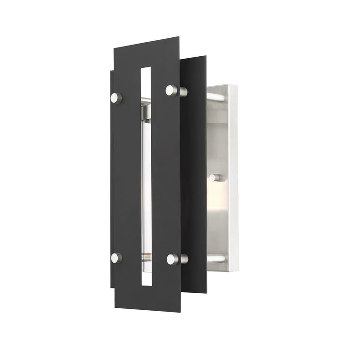Livex Lighting 21772-04 Modern Utrecht Outdoor Black W/ Brushed Nickels