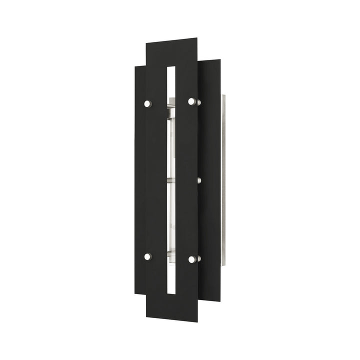 Livex Lighting 21773-04 Modern Utrecht Outdoor Black W/ Brushed Nickels