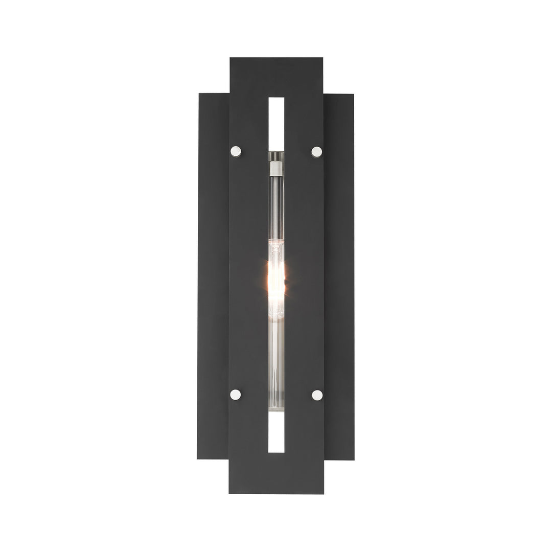 Livex Lighting 21773-04 Modern Utrecht Outdoor Black W/ Brushed Nickels