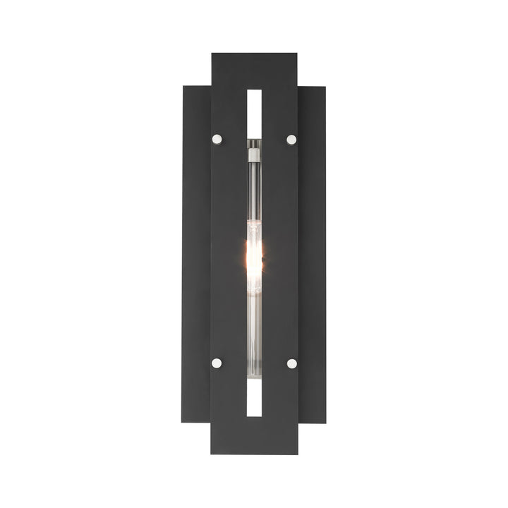 Livex Lighting 21773-04 Modern Utrecht Outdoor Black W/ Brushed Nickels