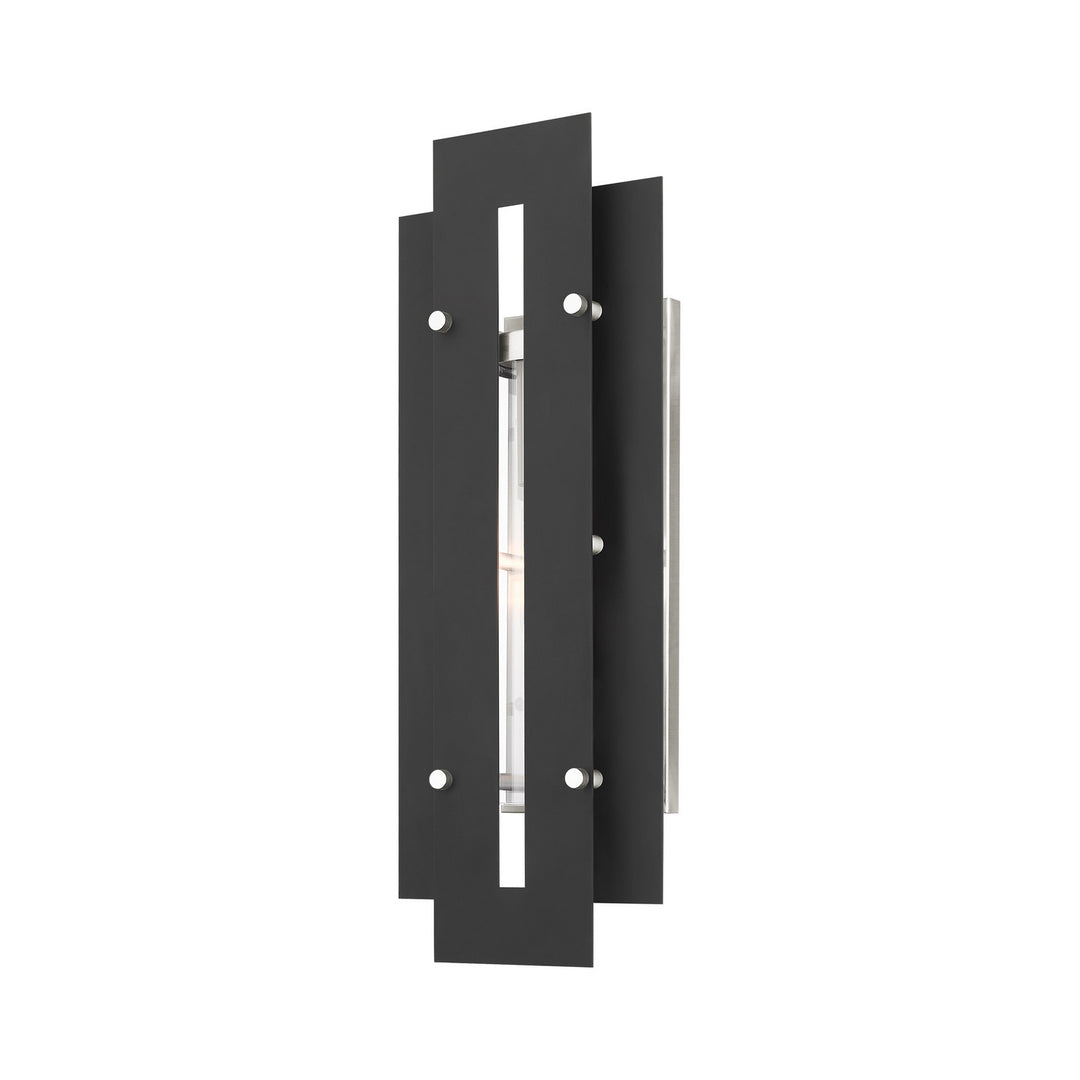 Livex Lighting 21773-04 Modern Utrecht Outdoor Black W/ Brushed Nickels