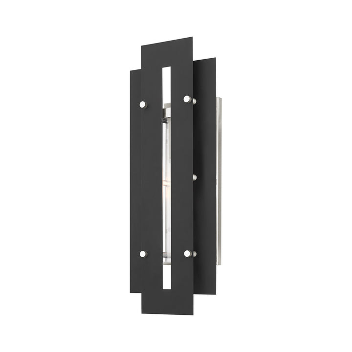 Livex Lighting 21773-04 Modern Utrecht Outdoor Black W/ Brushed Nickels