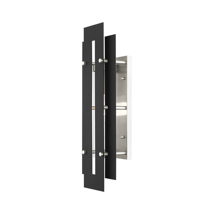 Livex Lighting 21773-04 Modern Utrecht Outdoor Black W/ Brushed Nickels