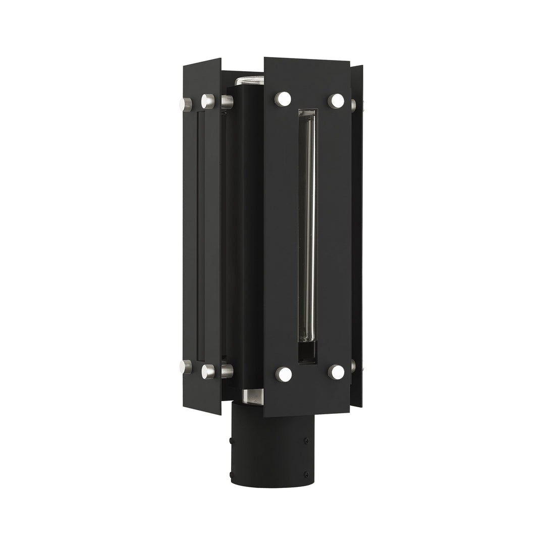 Livex Lighting 21774-04 Modern Utrecht Outdoor Black W/ Brushed Nickels