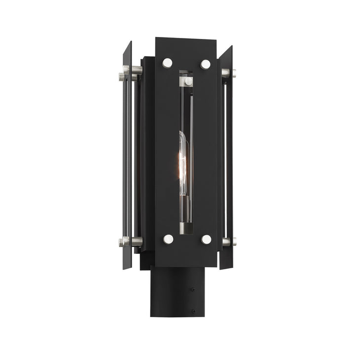 Livex Lighting 21774-04 Modern Utrecht Outdoor Black W/ Brushed Nickels