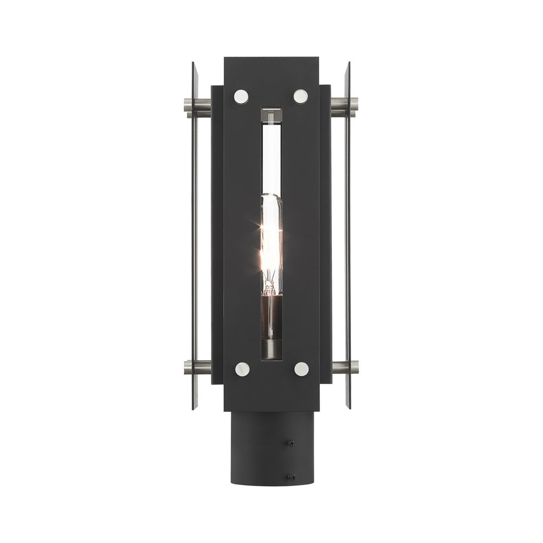 Livex Lighting 21774-04 Modern Utrecht Outdoor Black W/ Brushed Nickels