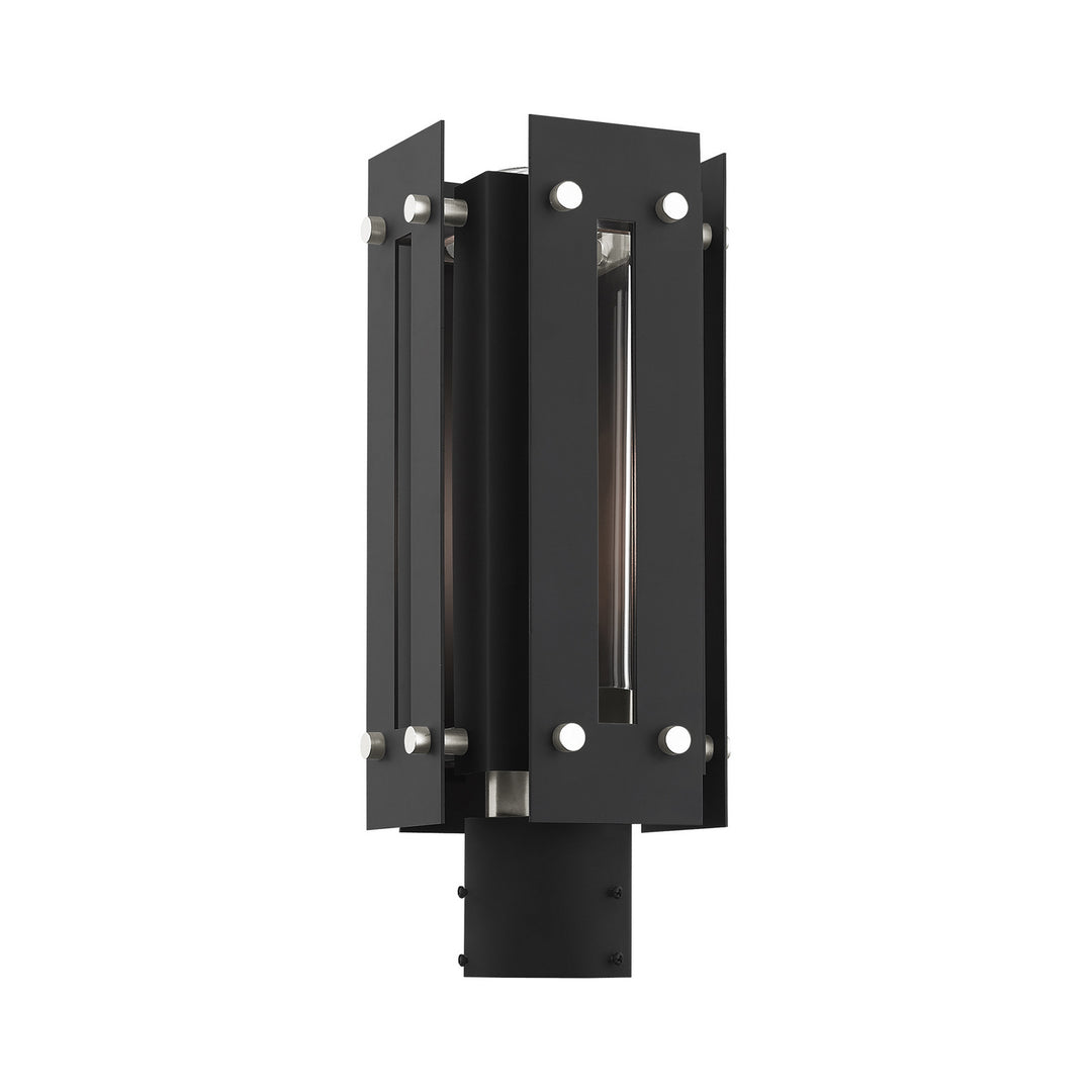 Livex Lighting 21774-04 Modern Utrecht Outdoor Black W/ Brushed Nickels