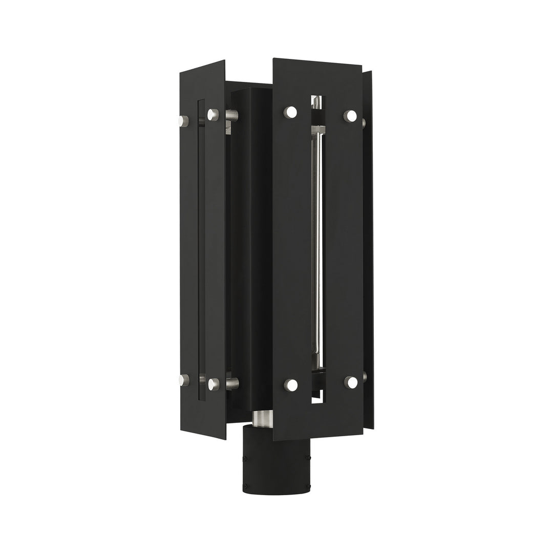Livex Lighting 21776-04  Utrecht Outdoor Black W/ Brushed Nickels