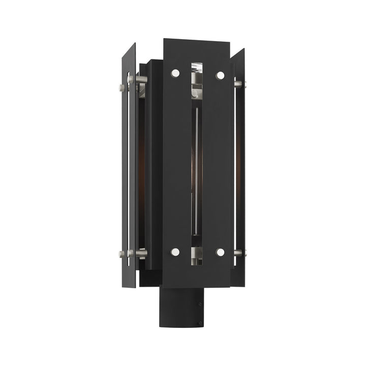 Livex Lighting 21776-04  Utrecht Outdoor Black W/ Brushed Nickels