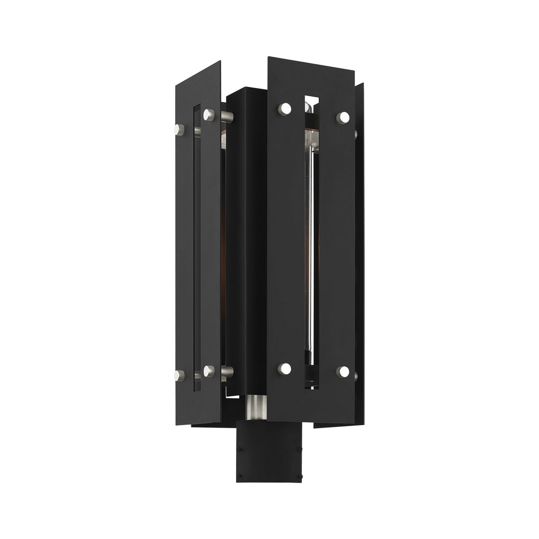 Livex Lighting 21776-04  Utrecht Outdoor Black W/ Brushed Nickels