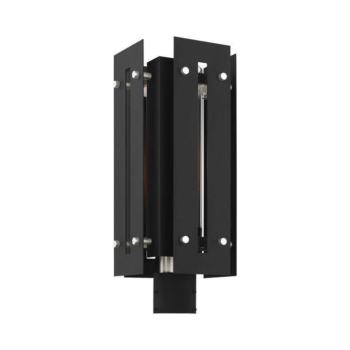 Livex Lighting 21776-04  Utrecht Outdoor Black W/ Brushed Nickels