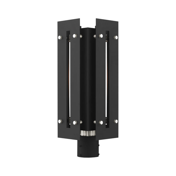 Livex Lighting 21776-04  Utrecht Outdoor Black W/ Brushed Nickels