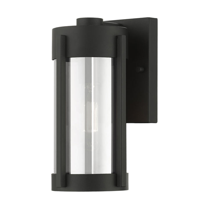 Livex Lighting 22380-04  Sheridan Outdoor Black W/ Brushed Nickels