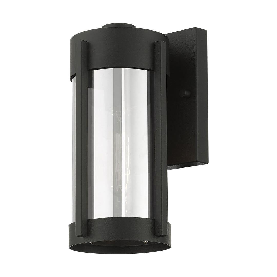 Livex Lighting 22380-04  Sheridan Outdoor Black W/ Brushed Nickels