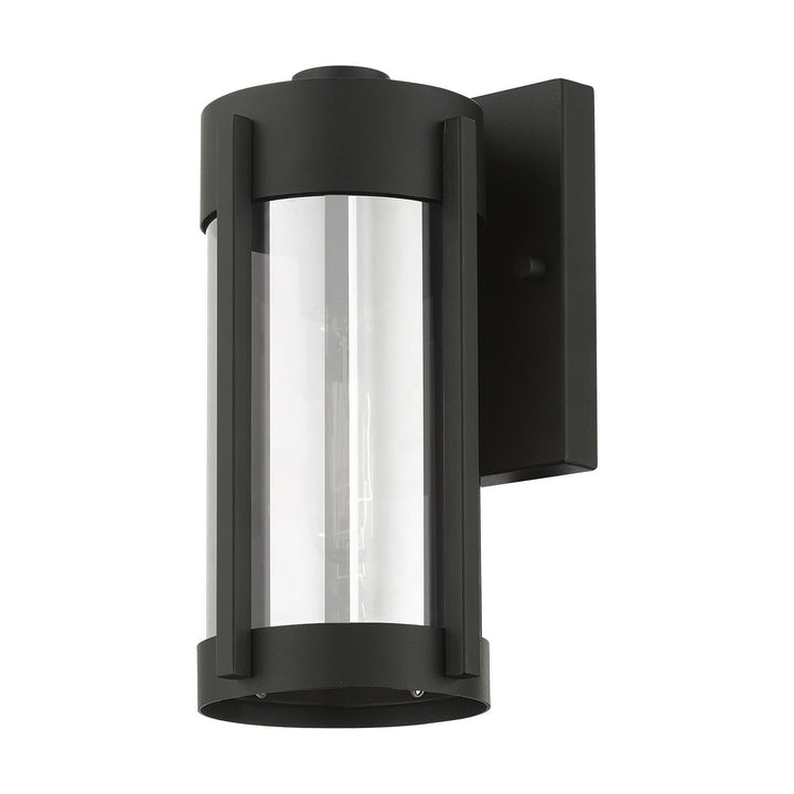 Livex Lighting 22380-04  Sheridan Outdoor Black W/ Brushed Nickels
