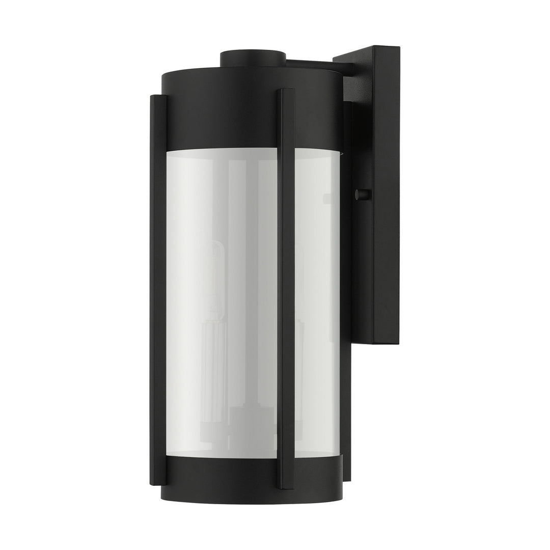 Livex Lighting 22382-04  Sheridan Outdoor Black W/ Brushed Nickels