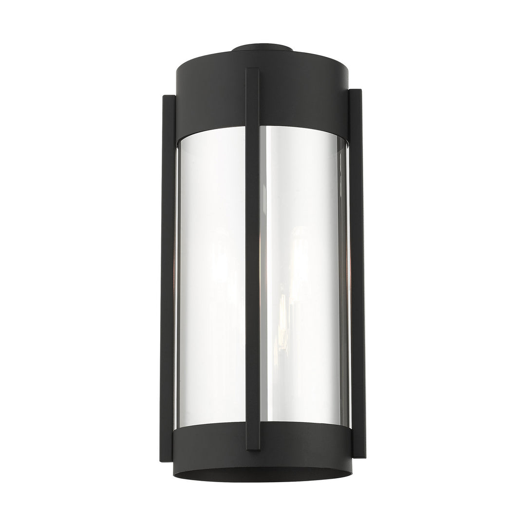 Livex Lighting 22382-04  Sheridan Outdoor Black W/ Brushed Nickels
