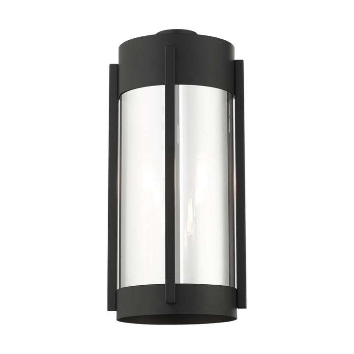 Livex Lighting 22382-04  Sheridan Outdoor Black W/ Brushed Nickels