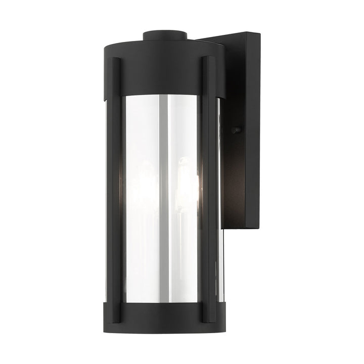 Livex Lighting 22382-04  Sheridan Outdoor Black W/ Brushed Nickels