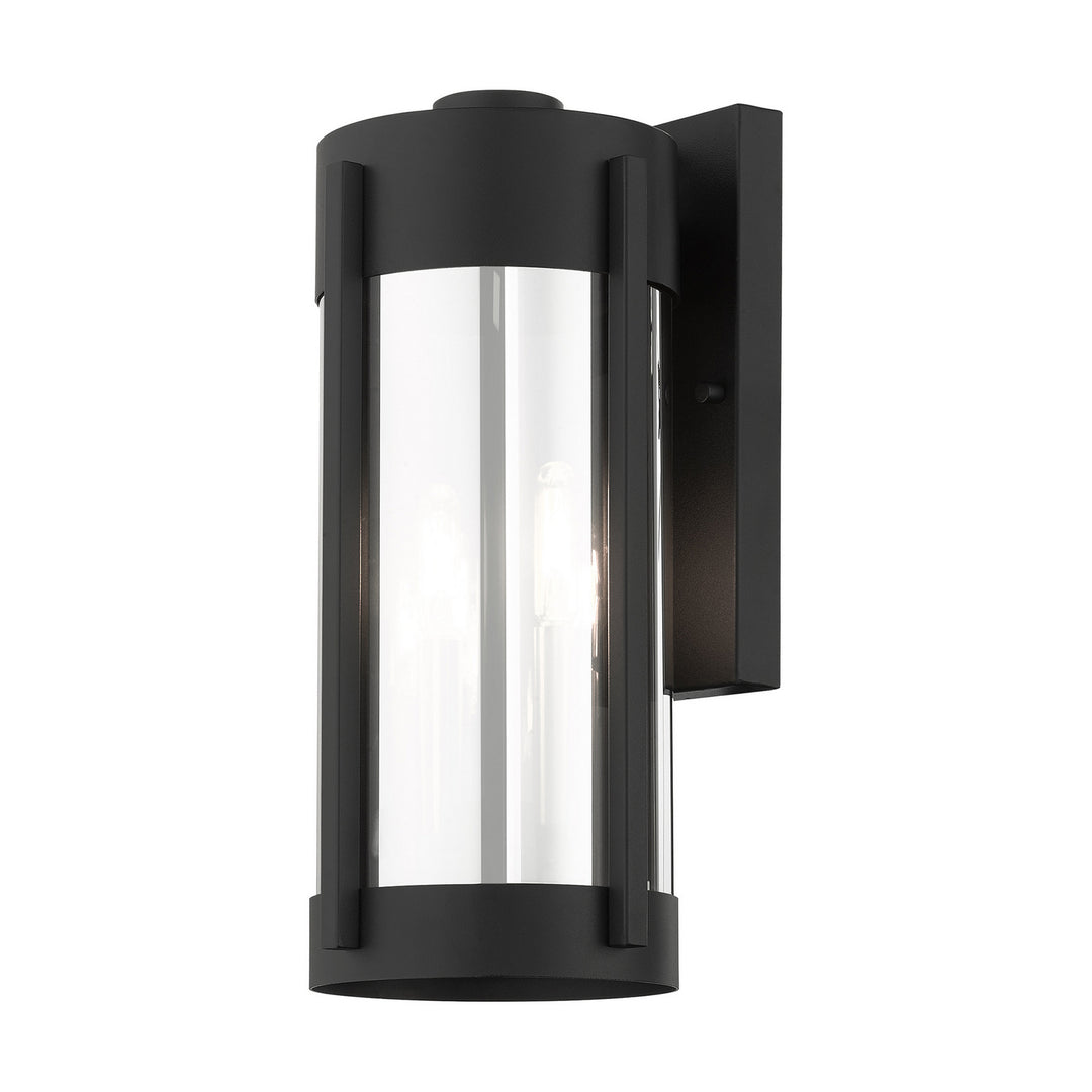 Livex Lighting 22382-04  Sheridan Outdoor Black W/ Brushed Nickels