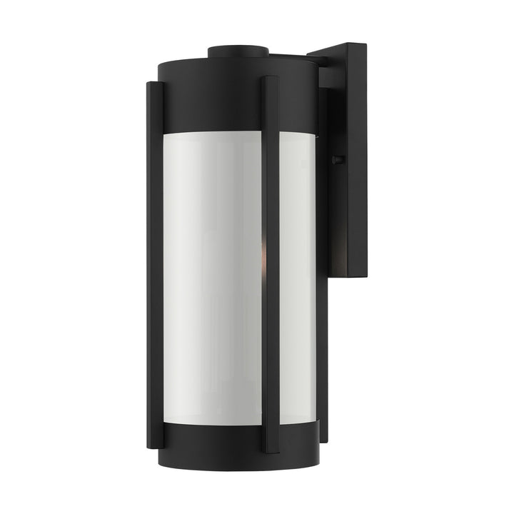 Livex Lighting 22383-04 Modern Sheridan Outdoor Black W/ Brushed Nickels